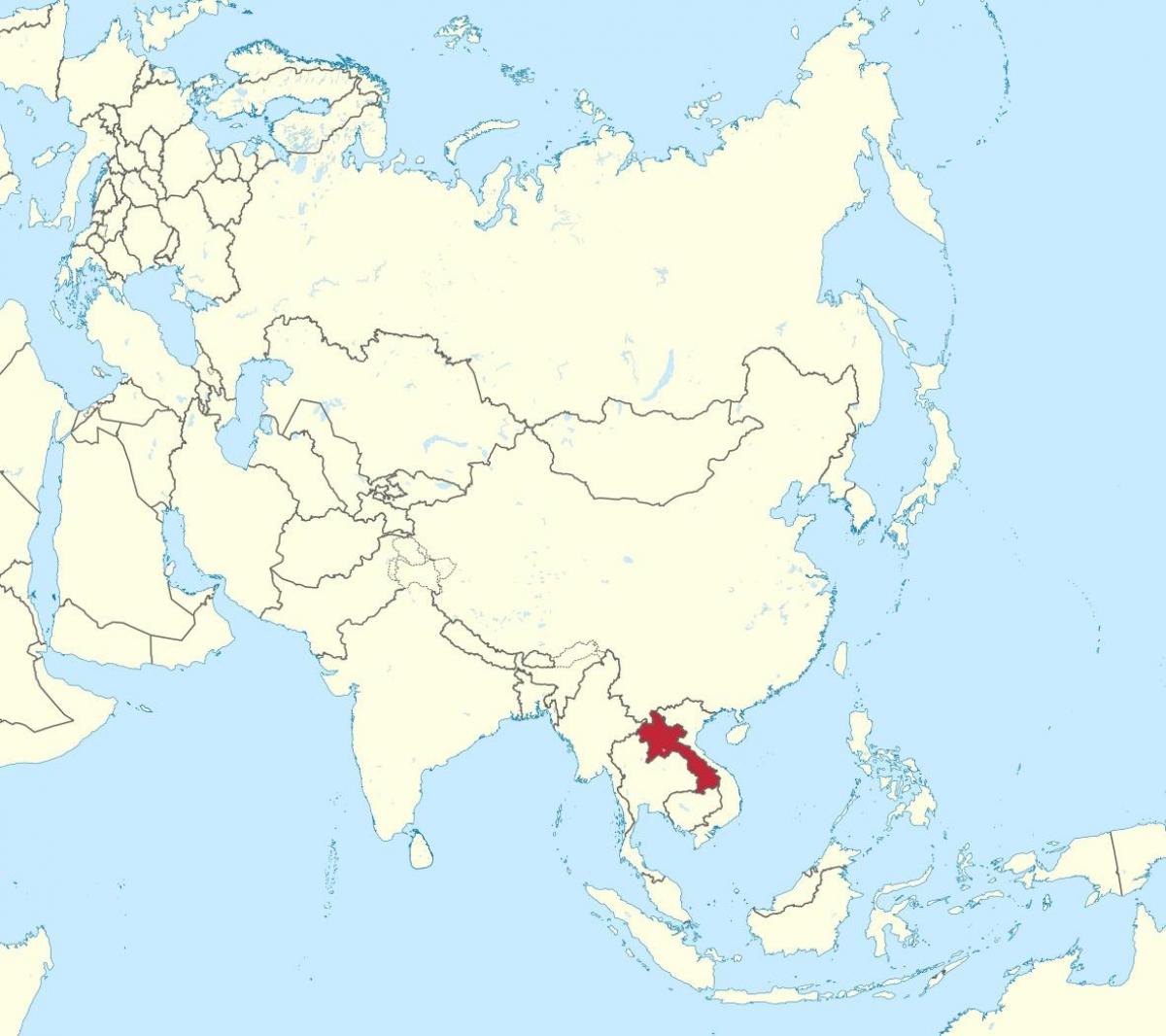 Karte laosa āzijā