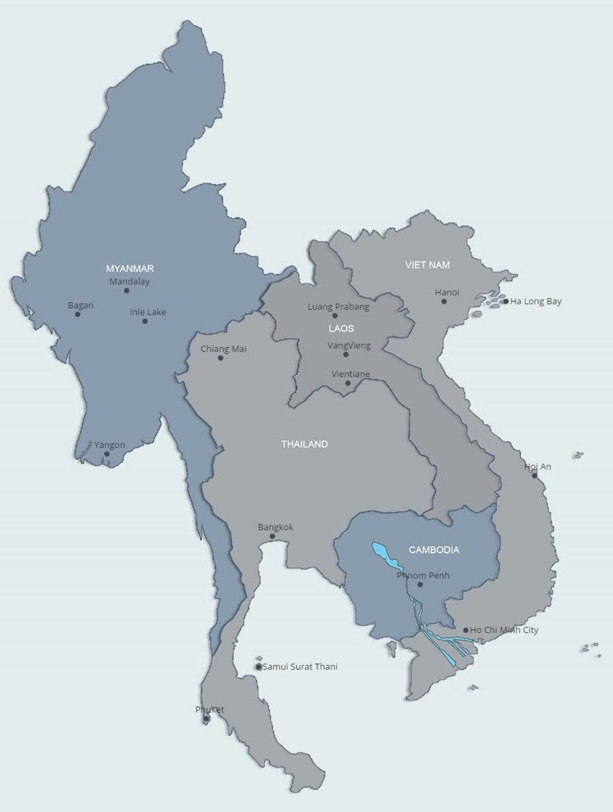 Karte northern laosā