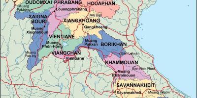 Laosa politiskā karte