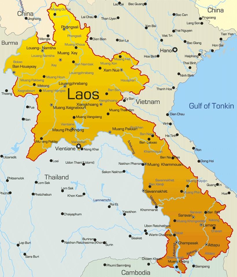 Karte sepon laosa