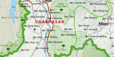 Karte champasak laosa