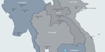 Karte northern laosā